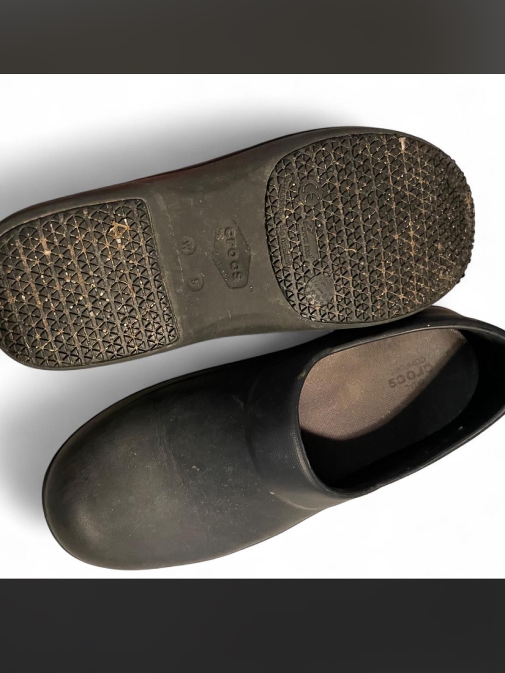 CROCS Black Slip-On Work Loafers
